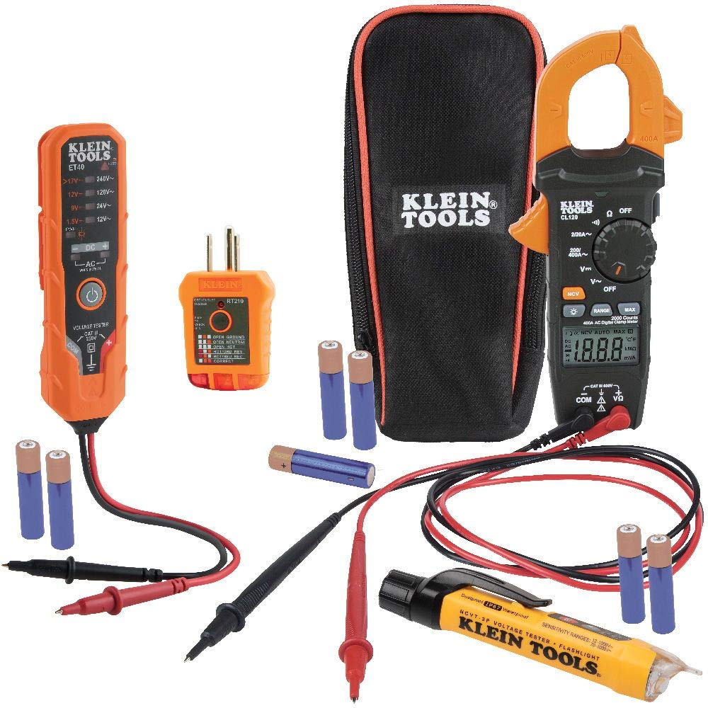 Klein Tools Electrical Test Kit Bundle with Clamp Meter, Insulated Pliers Set, and More