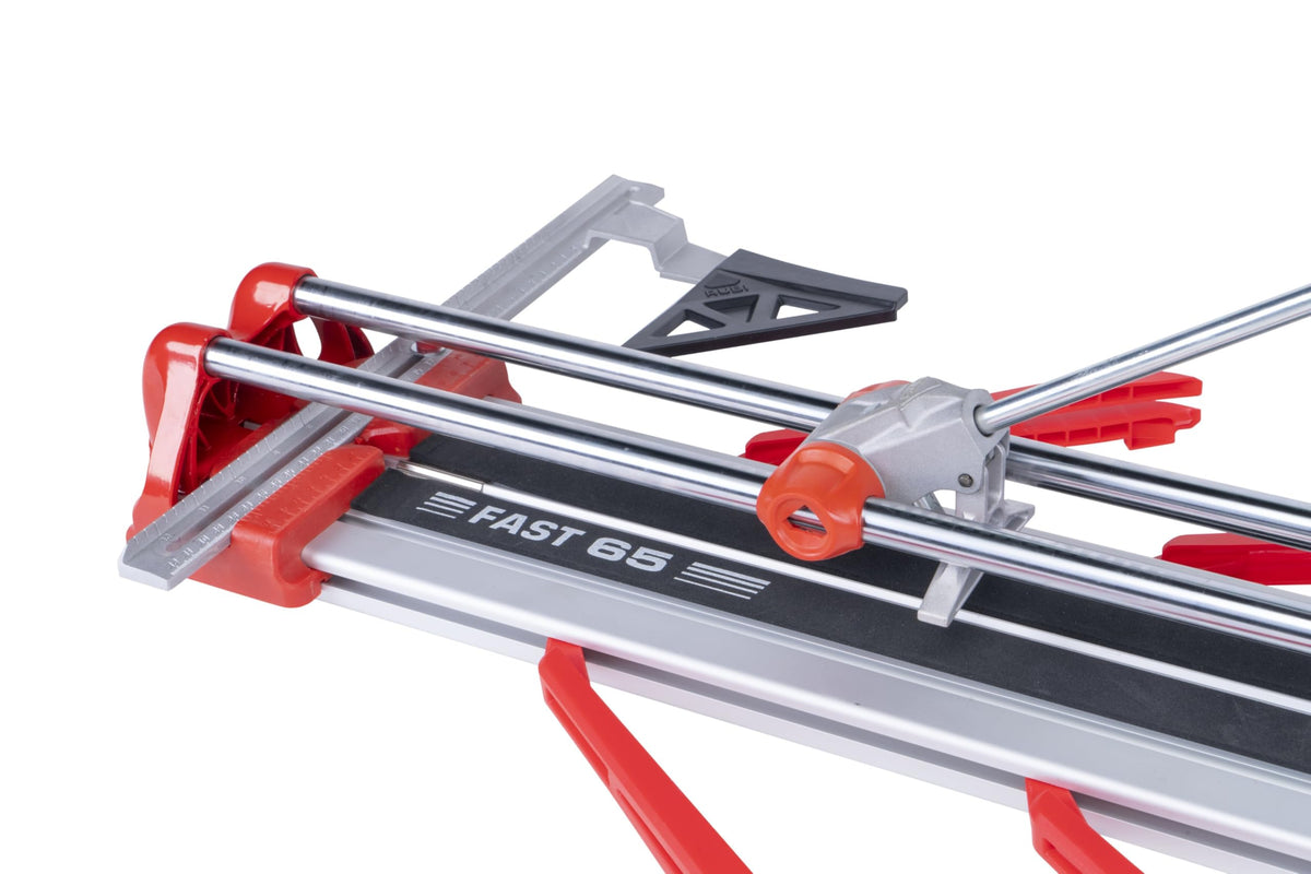 Rubi FAST-65 Manual Tile Cutter – Heavy-Duty Tool for Ceramic and Porcelain – Cutting Capacity of 25-1/2 in – Aluminum Base, Anti-Rust Guides, and Precise Scoring Line