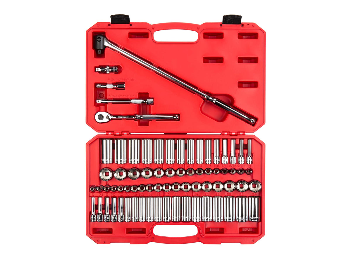 TEKTON 3/8 Inch Drive 12-Point Socket and Ratchet Set, 117-Piece | SKT16303