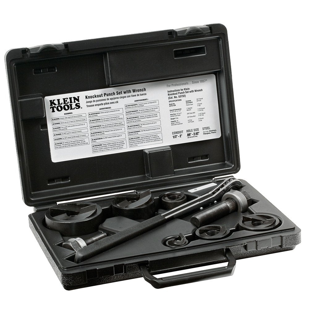 Klein Tools Knockout Punch Set with Step Drill Bit