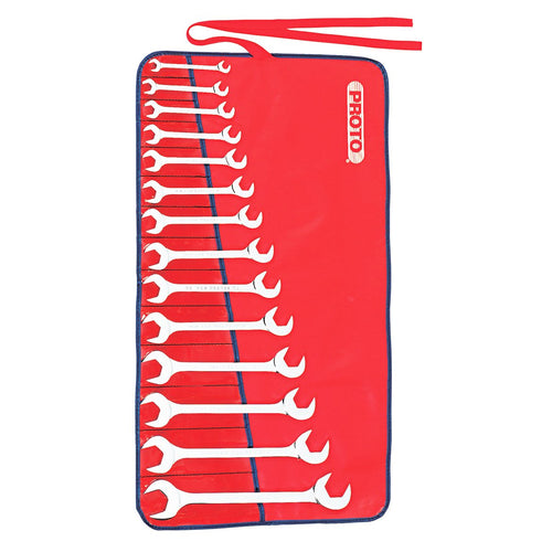 14 Piece Full Polish Angle Open-End Wrench Set
