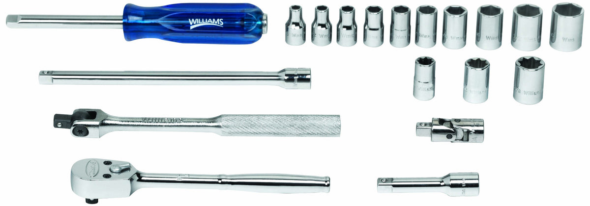 Williams WSM-19HF 19-Piece 1/4-Inch Drive Socket and Drive Tool Set