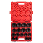 Sunex 4683, 3/4 Inch Drive Heavy Duty Impact Socket Set, 17-Piece, SAE, 1"-2" & Sunex 4304, 3/4 Inch Drive, Universal Impact Joint, Cr-Mo Steel, Radius Corner Design, Flexible, Meets ANSI Standards