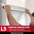 LEVEL5 Drywall Skimming Blade Set | 7, 10 & 16 Inch Skimming Blades | Ergonomic Aluminum Body | Replaceable 0.3mm German Stainless Steel Blade | For Smoothing Walls and Ceilings | 5-442