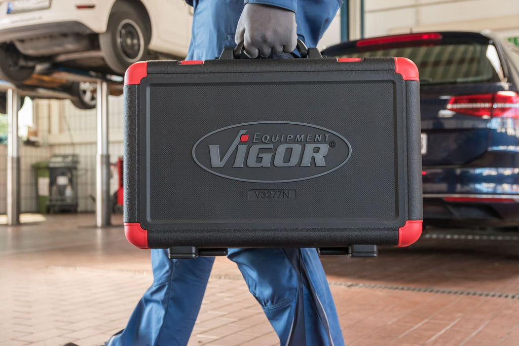 Vigor 1/4" 3/8" and 1/2" Combination Spanner Set, Bits and Socket Spanner for Professional and Home Use 216 Pieces V3277N