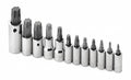 SK Tools USA 1/4", 3/8" & 1/2" Drive, 12 Piece, Standard, Chrome TORX Plus® Bit Socket Set: T8 - T60 | 84232