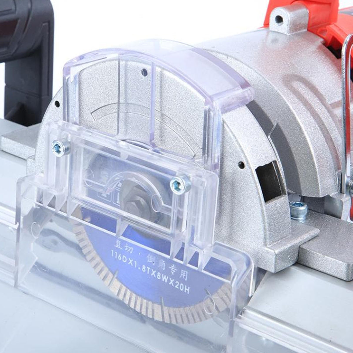 Luocute Electric Tile Bevel Cutter, 45 Degree 13000RPM 1200W Ceramic Tile Chamfering Machine with 12V Water Pump 2.2m Hose for Professional Construction and DIY Home Improvement (US Plug 110V)