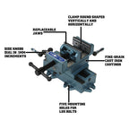 Wilton 4" Cross Slide Drill Press Vise (CS4) and Forney Tap Magic Industrial Pro Cutting Fluid Bundle