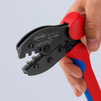 KNIPEX PreciForce Crimping Pliers for MC4/MC4 EVO 2 connectors with Non-Slip Plastic Grips 220 mm, 97 52 42 SB