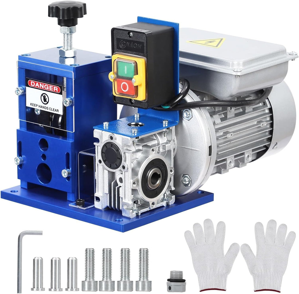 Upgraded Electric Wire Stripper Machine,110V 180W Powered Portable Aluminum Frame Cable Stripper Tool for Scrap Copper Recycling0.06-1in Automatic Copper Wire Peeler