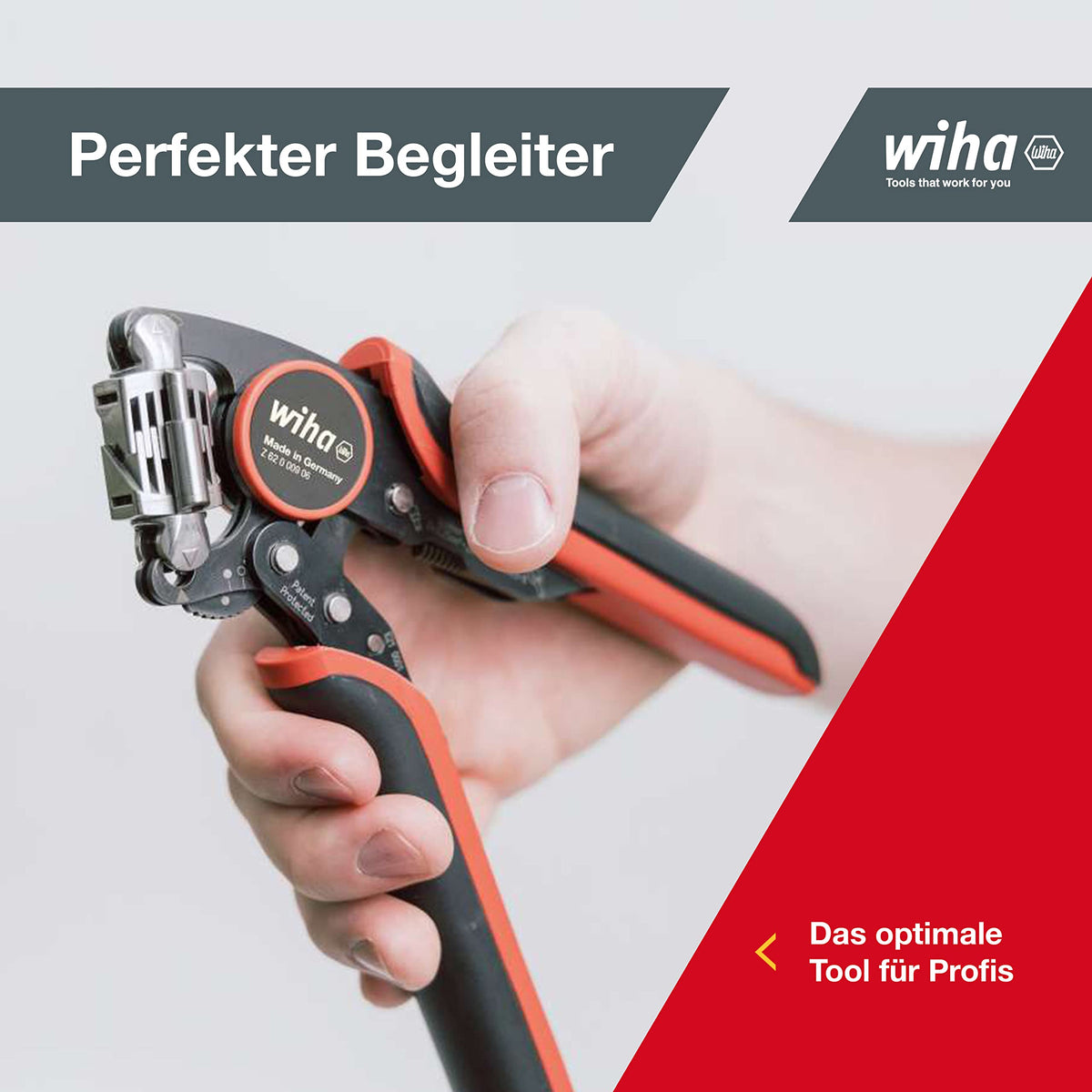 Wiha 45223 Crimpzange Aderendhülsen 0.08 up to 16mm², Red