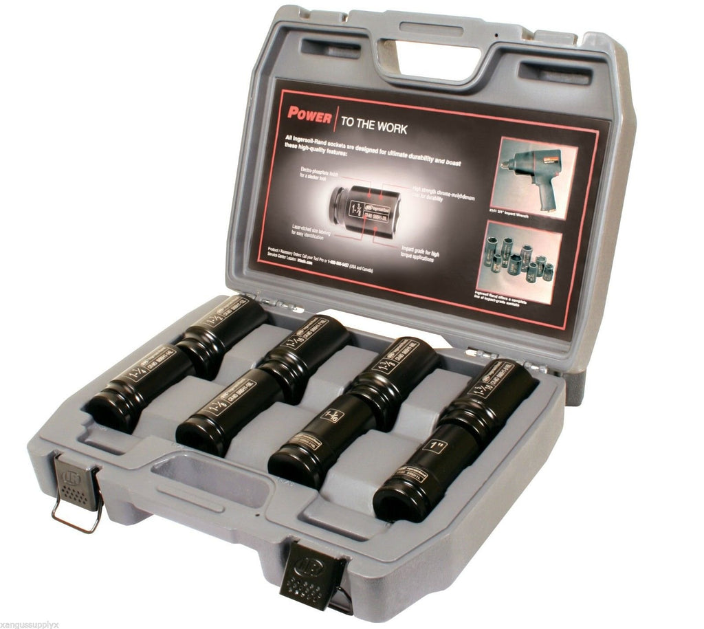 Ingersoll Rand SK6H8L 3/4-Inch Drive 8-Piece SAE Deep Impact Socket Set