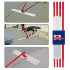 48 in x 8 in Bull Float Magnesium Concrete Float, Round End Concrete Float Tool with Flexible Bracket