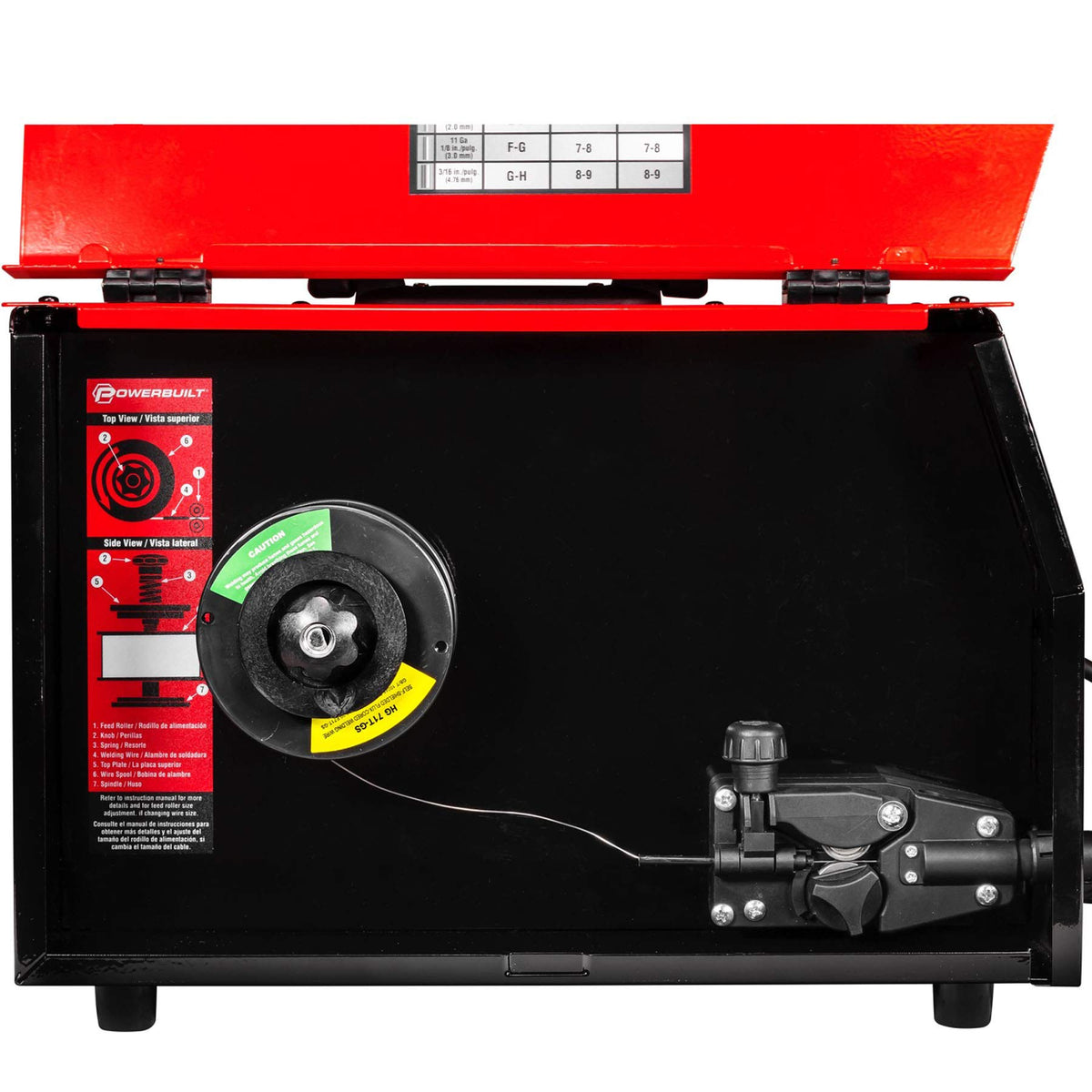 Powerbuilt - 90 Amp Wire Feed IGBT Inverter Welder, Power Equip & Access, Power Tools & Access, Welding Kits (240131), Red