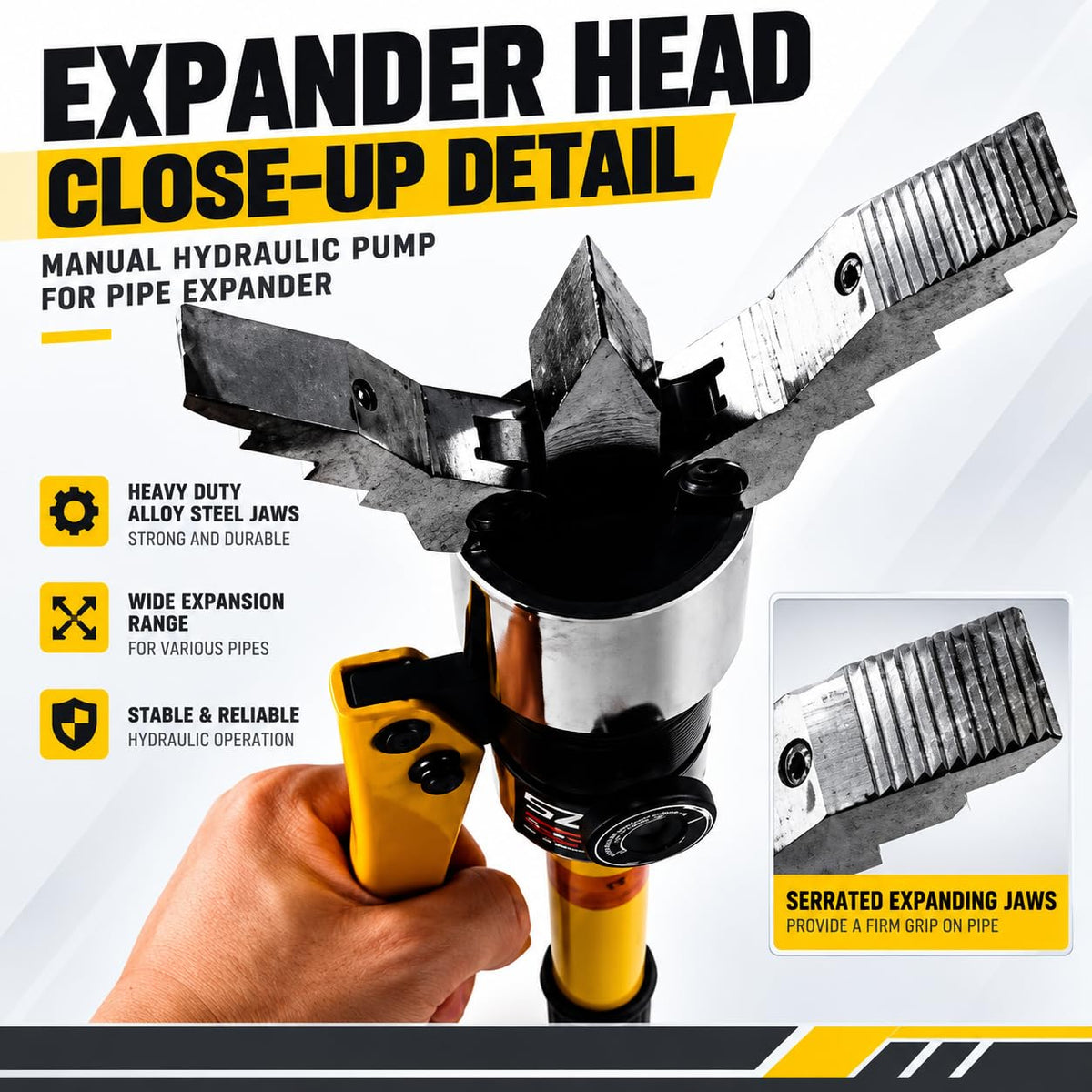 YQ-30 Hydraulic Spreader, Portable Manual Flange Splitter Expander Pliers, 8 Ton Spreader Force, Split Type