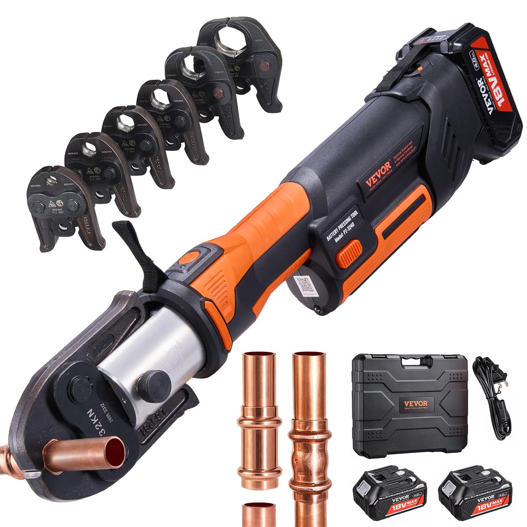 VEVOR Press Tool, 18V Electric Pipe Crimping Tool (JAWS NOT INCLUDED)