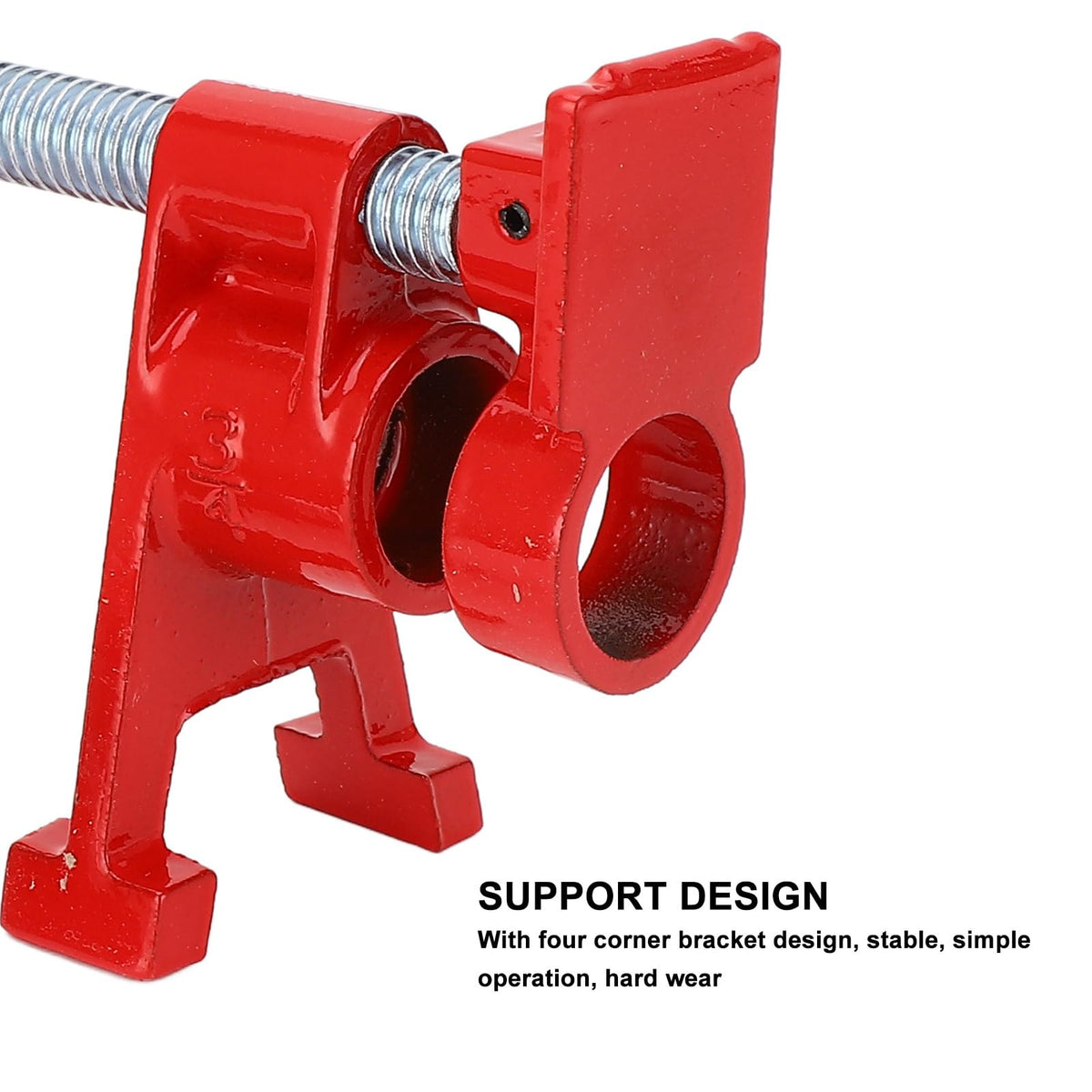 4PCS Pipe Clamp, Heavy Duty Malleable Iron Adjustable Jaw Clamp, Lightweight Design Pipe, Ideal for Woodworking Carpentry & Home Improvement DIY Craft