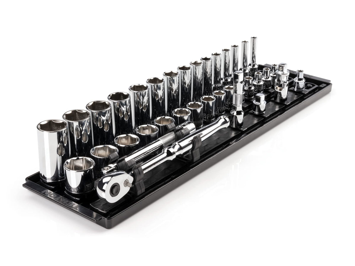 TEKTON 3/8 Inch Drive 12-Point Socket and Ratchet Set, 117-Piece | SKT16303