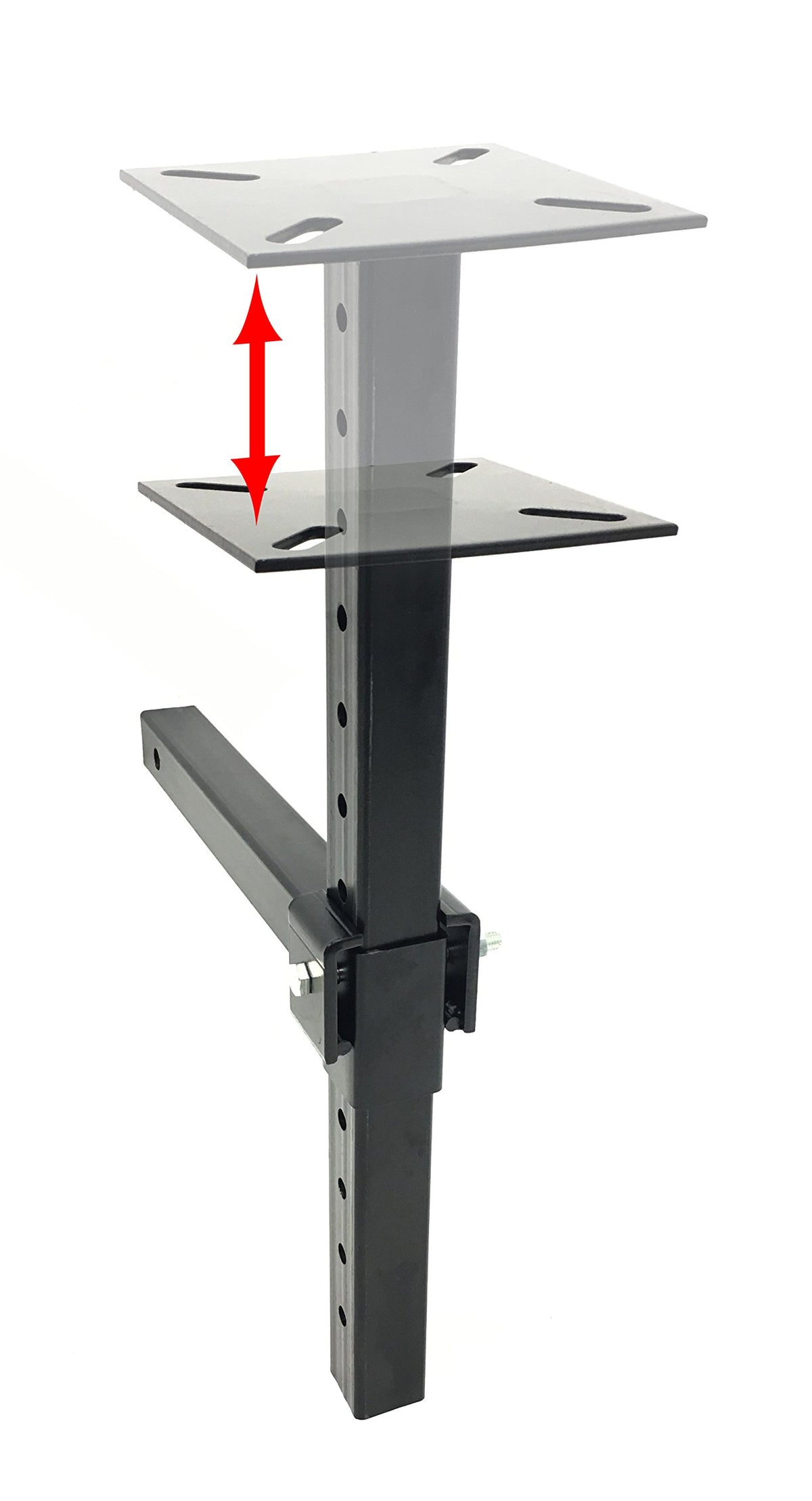 Wilton 674U Utility Bench Vise (4-1/2" Jaw Width) + MaxxHaul 80356 Hitch Mount Vise Plate/Holder (with Adjustable Height)