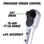 OEMTOOLS 37309 3/4” Drive Click-Style Torque Wrench, 3/4 Torque Wrench, Tire & Wheel Tools, Torque Wrenches, Mechanic Tools, Tire Removal Tools