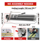 Professional Tile Cutter - 29" (755mm),Taiwan's Top 1 Pro Tile Cutter Brand,Strong Base, Precision Tungsten Carbide Cutting Wheel - Ideal for Porcelain Tiles in Precision Cutting Industry"