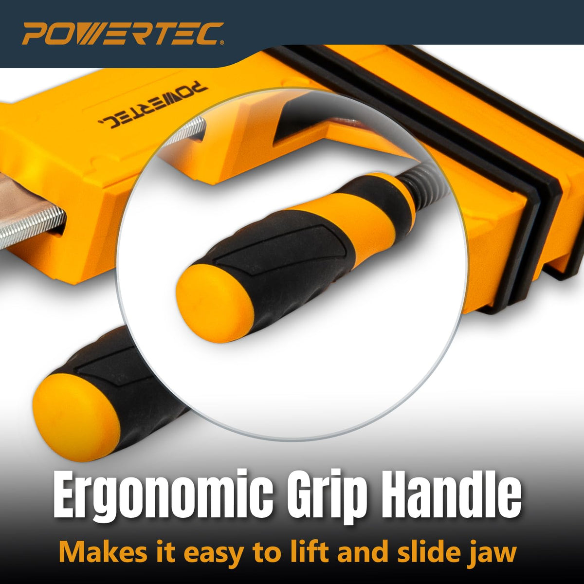 POWERTEC 72450 36" Woodworking Parallel Clamps Jaw Bar Clamp Spreader Tool 4PK, with 4PK Parallel Clamp Blocks - for Cabinet Door & Frame Gluing