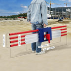 48"x8" Bull Float Kit, Aluminum Magnesium Alloy Concrete Float with Adjustable Bracket, 4 Extension Handles & Carrying Case, Round-End Cement Finishing Tool