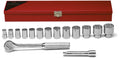 Wright Tool 1/2" Dr., 15 Pc. Socket Set, 7/16" - 1-1/4"