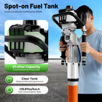 38CC T Pile Driver, 4-Stroke Gasoline Pile Driver Hammer, Construction Base Pile Driver, Portable Orchard Pile Driver, Guardrail/Triangular Steel Pile Driver Single Cylinder Air Cooling 7500r/min