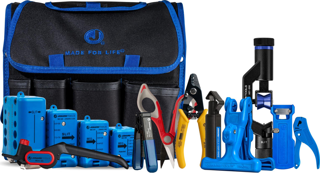 Jonard Tools TK-107B Backpack Fiber Optic Mid Span Slit & Ring Tool Kit (1.2 mm-18.2 mm)+