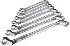 Stahwhile 96410407 Double Ended Ring Wrenches (Spanners) with Offset Heads, Made of Chrome Alloy Steel & Chrome Plated, Has Anti-Slip Drive, Suitable in Confined Spaces, Set of 10 (Metric) Wrenches