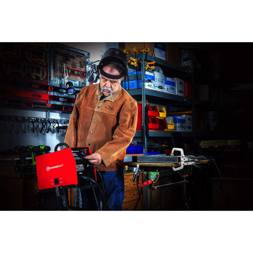 Powerbuilt - 90 Amp Wire Feed IGBT Inverter Welder, Power Equip & Access, Power Tools & Access, Welding Kits (240131), Red