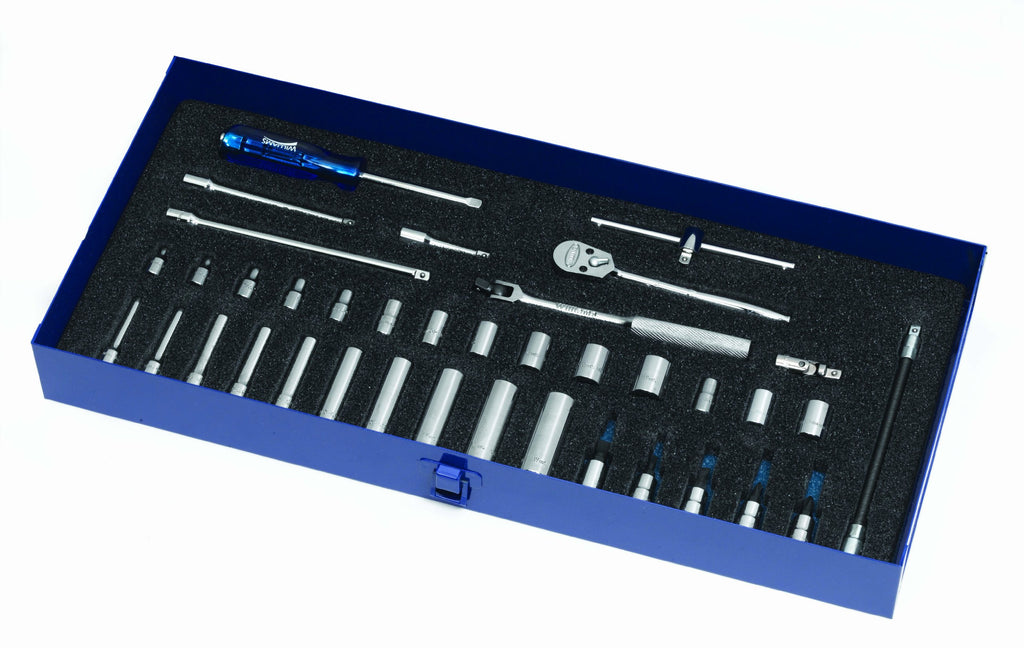 Williams WSM-38HFTB 38-Piece 1/4-Inch Drive Socket and Drive Tool Set with Toolbox