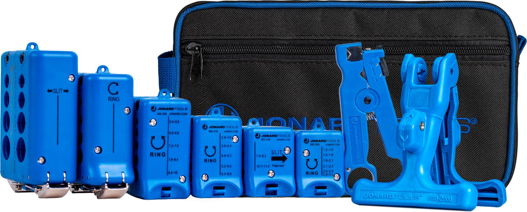 Jonard Tools TK-107B Backpack Fiber Optic Mid Span Slit & Ring Tool Kit (1.2 mm-18.2 mm)+