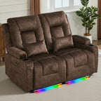 URRED Wall Hugger Power Reclining Loveseat Sofa，Dark Brown：77.3" - 3 Seats