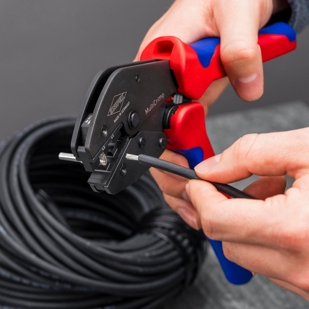 KNIPEX 97 33 03 MultiCrimp® PV Crimping Pliers, 9-1/4"