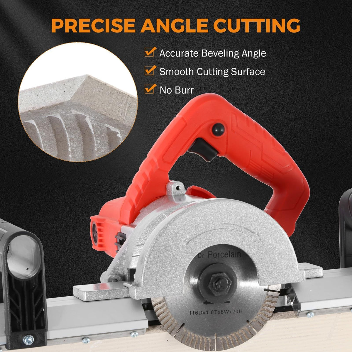 Tile Angle Cutting Machine,43 Degree Chamfering Tool, Electric Tile Bevel Cutter, for Ceramic Tile,Home Improvement