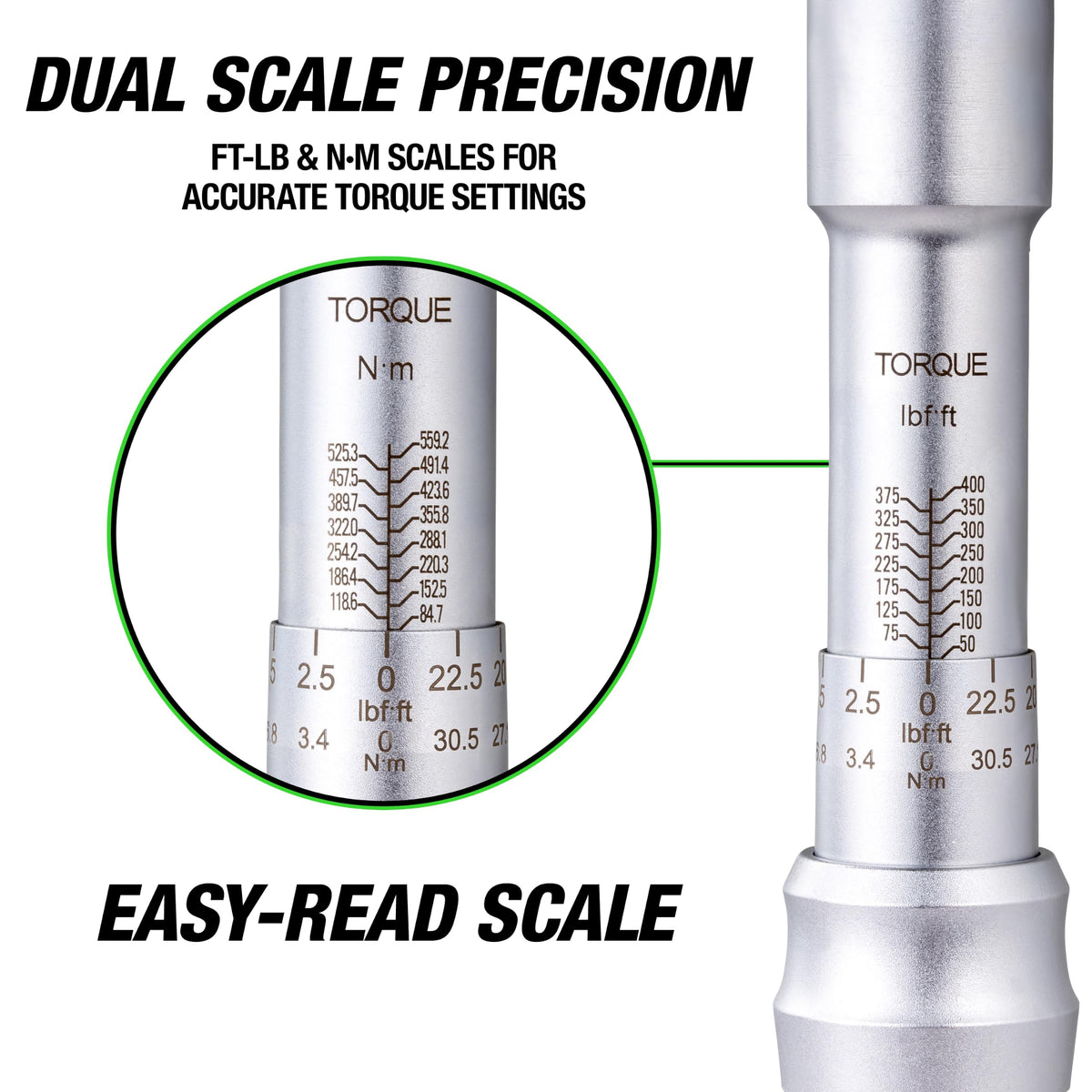 OEMTOOLS 37309 3/4” Drive Click-Style Torque Wrench, 3/4 Torque Wrench, Tire & Wheel Tools, Torque Wrenches, Mechanic Tools, Tire Removal Tools
