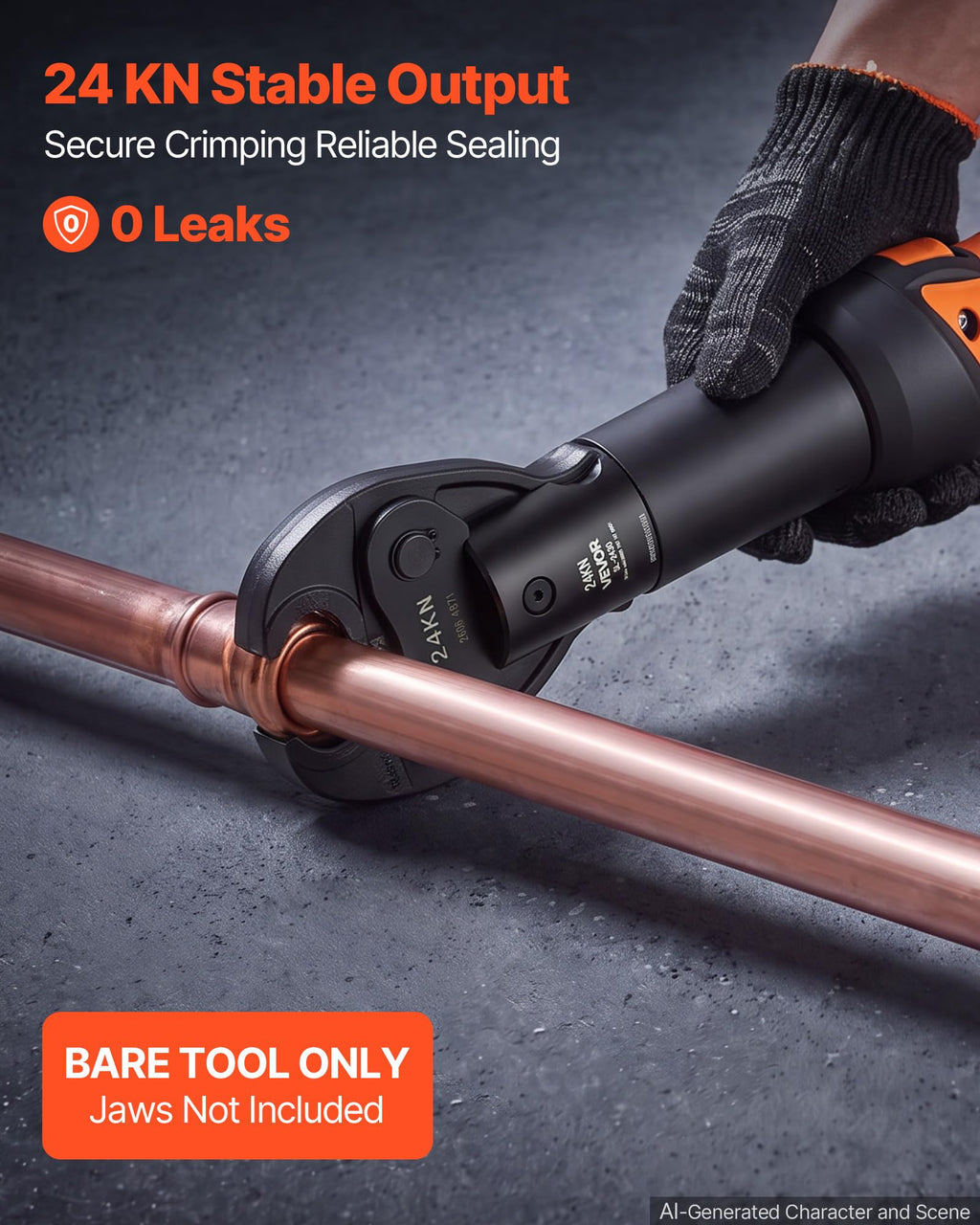 VEVOR Press Tool, 18V Electric Pipe Crimping Tool (JAWS NOT INCLUDED)