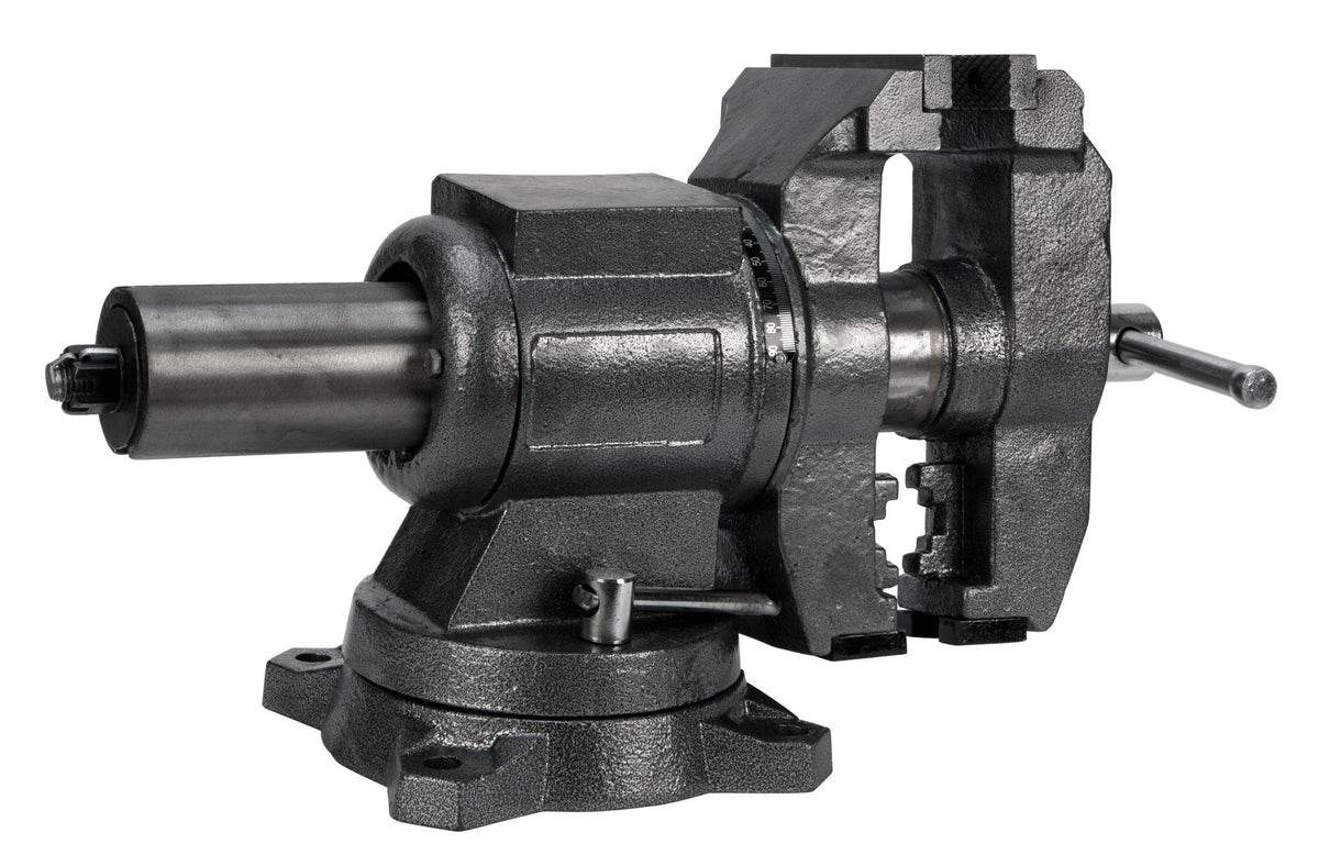 Performance Tool MV10 Hammer Tough 5-Inch Heavy-Duty Multi-Jaw Rotating Combination Pipe and Bench Vise with 360-Degree Swivel Base and Head
