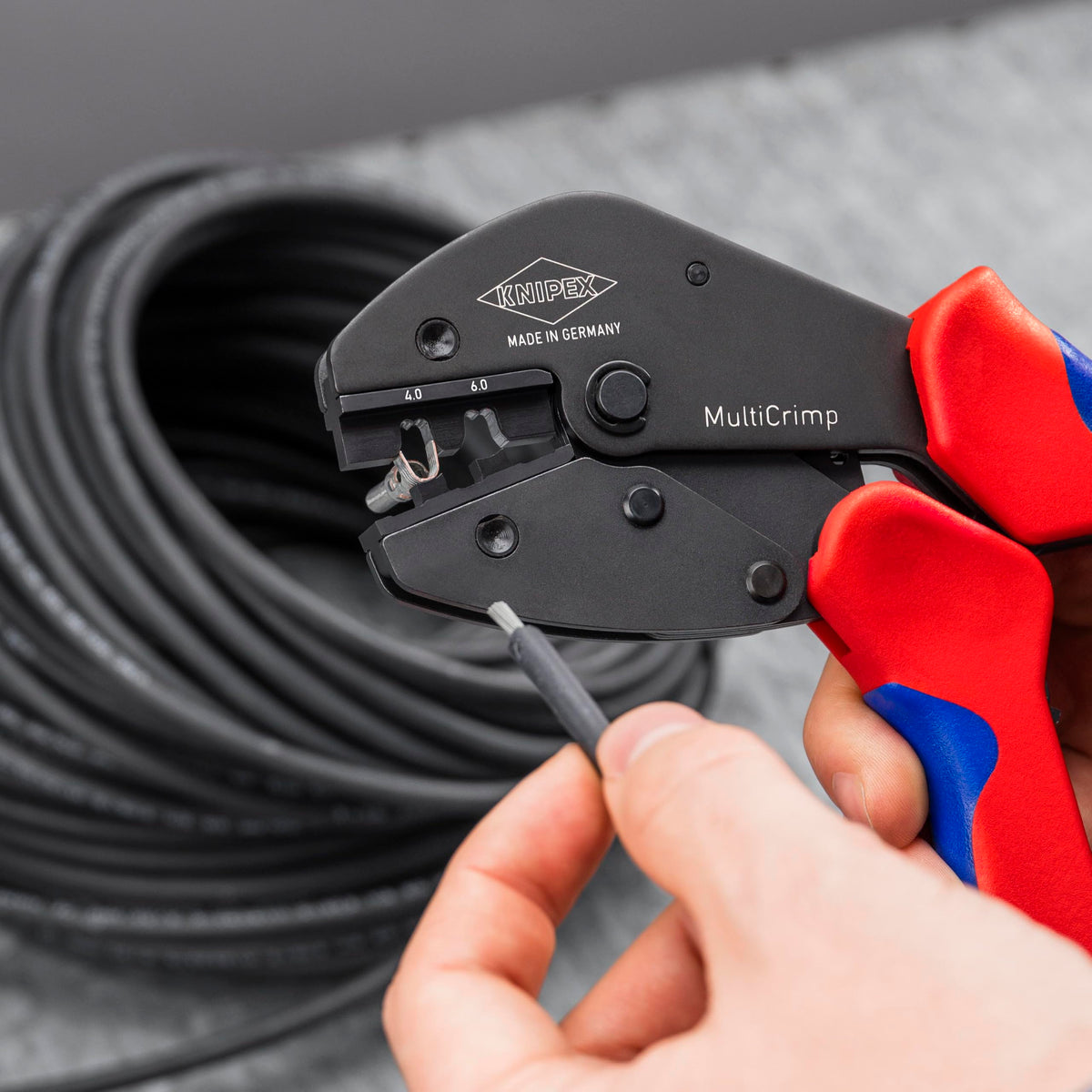 KNIPEX 97 33 03 MultiCrimp® PV Crimping Pliers, 9-1/4"