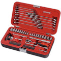 Sidchrome 1/4-Inch Drive Metric/AF Spanner and Socket 57-Piece Set