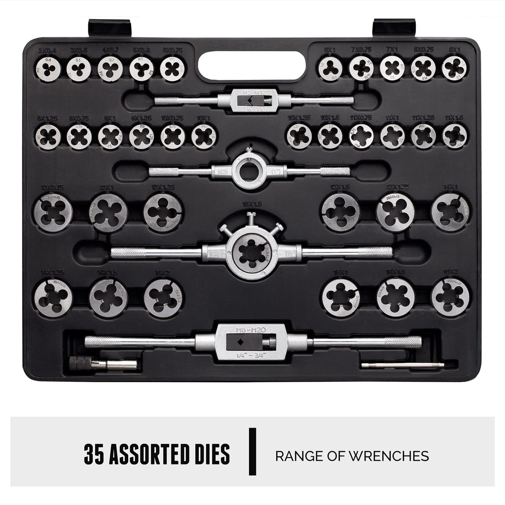 Metric & SAE 261 Piece HSS Drill Thread Repair Kit & 110 Piece Tap & Die Tool Set Bundle - THREAD261-110MM