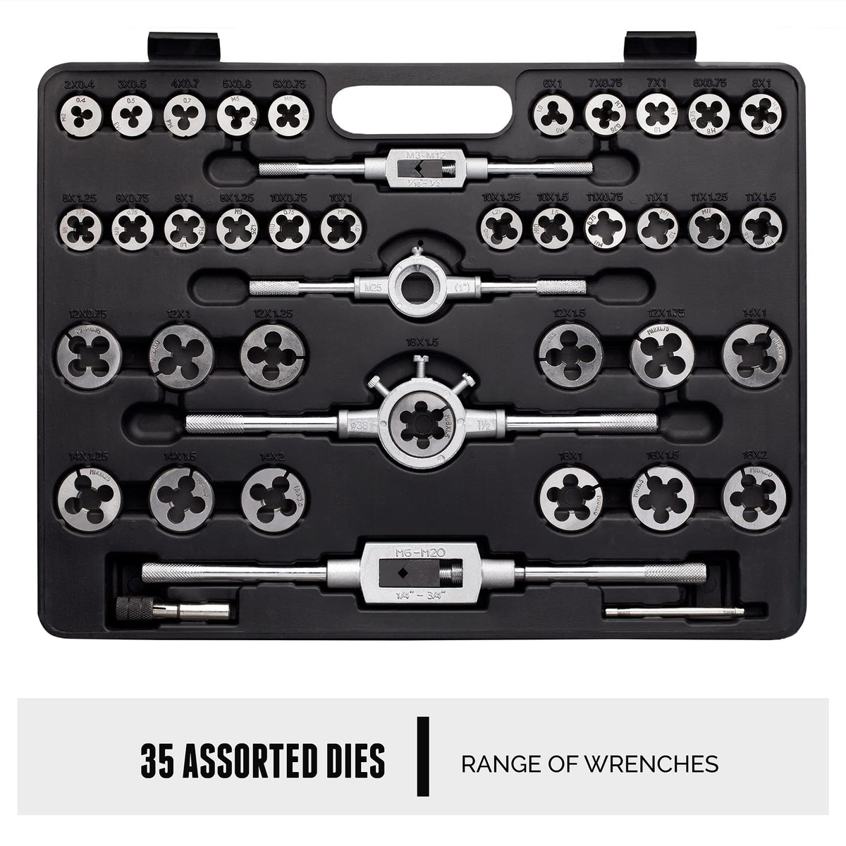 Metric & SAE 261 Piece HSS Drill Thread Repair Kit & 110 Piece Tap & Die Tool Set Bundle - THREAD261-110MM