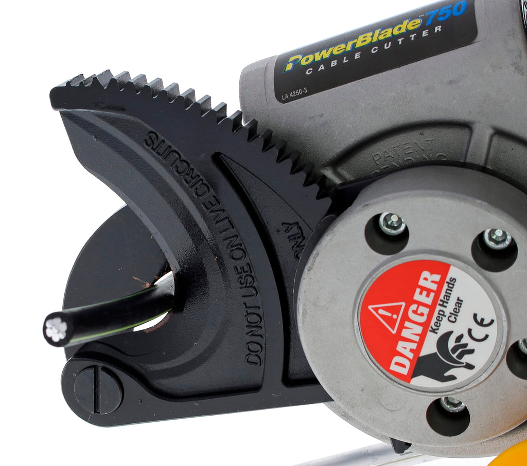 IDEAL Electrical 35-078 PowerBlade Drill-Powered Cable Cutter, Cuts 750 MCM Copper / 1000 MCM Aluminum, 1-1/2” Jaw, Fits 3/8” Drill, Heavy-Duty Electrician Wire Cutting Tool