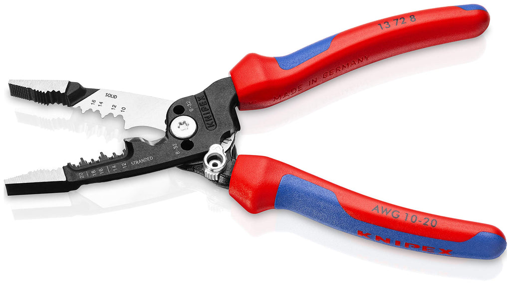 KNIPEX - 00 20 07 US1 Tools - 3 Piece Alligator Pliers Set (7, 10, & 12) (002007US1) & 72 8 Forged Wire Stripper, 8-Inch