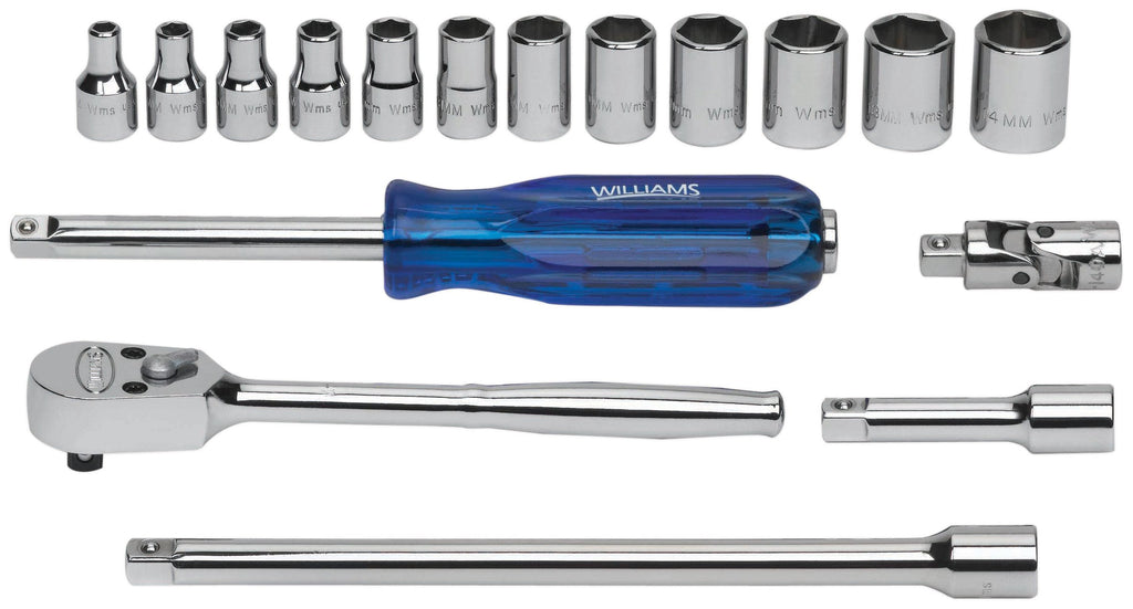 Williams MSM-17HFTB 17-Piece 1/4-Inch Drive Socket and Drive Tool Set with Toolbox