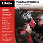 RIDGID 67063 RP 350 ProPress Pressing Tool and Battery Kit with ProPress Tool, 18-Volt Battery, Charger, and Case