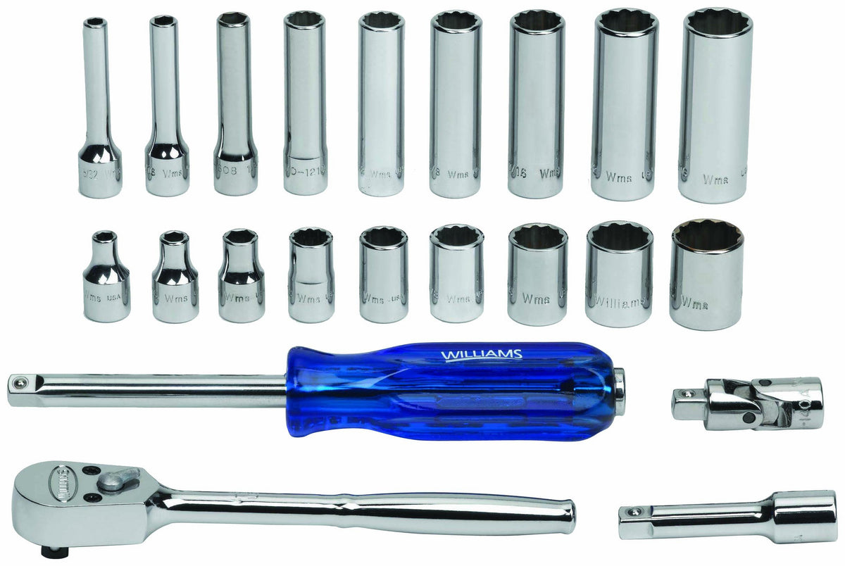 Williams WSM-22F 22-Piece 1/4-Inch Drive Socket and Drive Tool Set