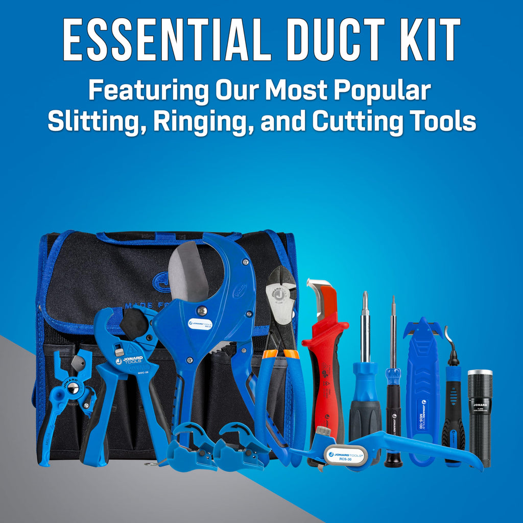 Jonard Tools TK-268 14-Piece Fiber Optic Duct Kit – Professional Grade Ducting Toolkit with Precision Tube Cutters and Versatile Tools for Microduct and Large Fiber Duct